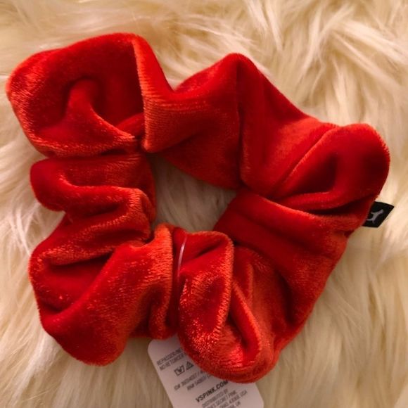 NEW VICTORIA'S SECRET PINK LOGO SCRUNCHIE HAIR BAND TIE PONYTAIL - Picture 2 of 3